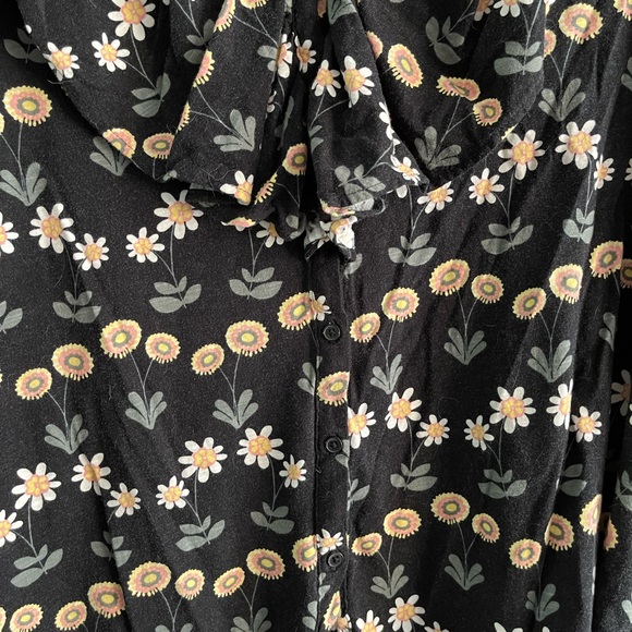 Boden floral jersey top with ruffle neck size 16/18R - Picture 6 of 7